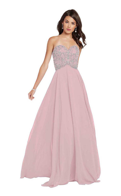 Alyce Paris - 60351SC Beaded Sweetheart A-Line Chiffon Dress