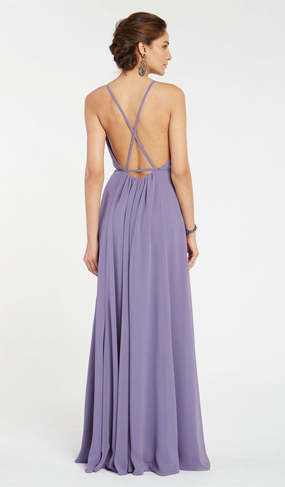 Alyce Paris - 60456 Sleeveless Wrap Style A-Line Gown In Purple