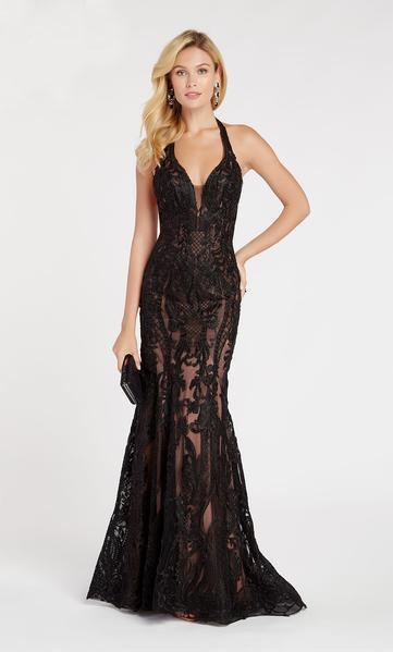 Alyce Paris - 60494 Lace Mermaid Dress With Removable Overskirt In Black and Pink