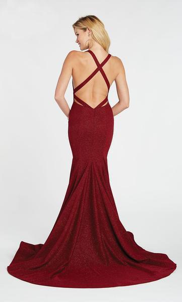Alyce Paris - 60550 Plunging Halter Mermaid Evening Dress In Red