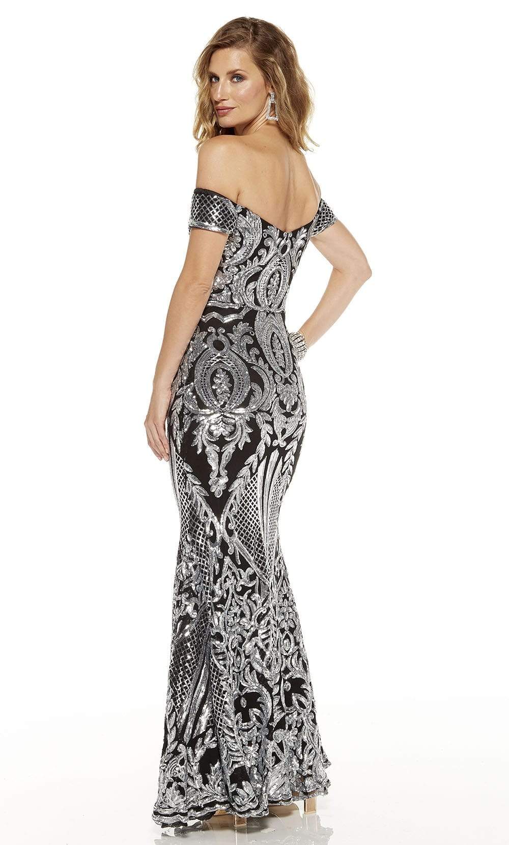 Alyce Paris - 60814 Sequined Off-Shoulder Trumpet Dress Evening Dresses