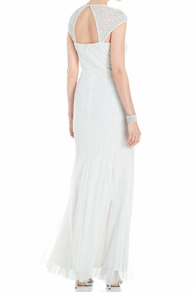 Adrianna Papell - 91888730 Beaded And Sequined Square Trumpet Dress in White