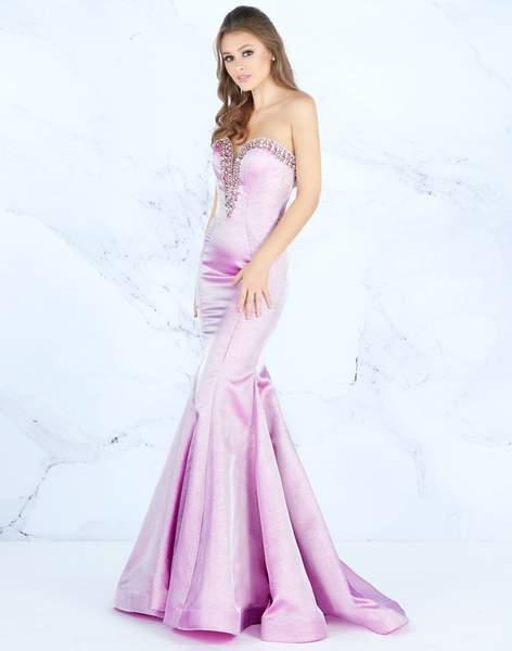 Mac Duggal Prom - 66836M Strapless Fitted Mermaid Evening Gown In Purple