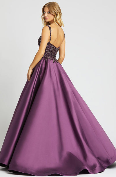 Mac Duggal Ballgowns - 67116H Beaded Sweetheart Ballgown In Purple