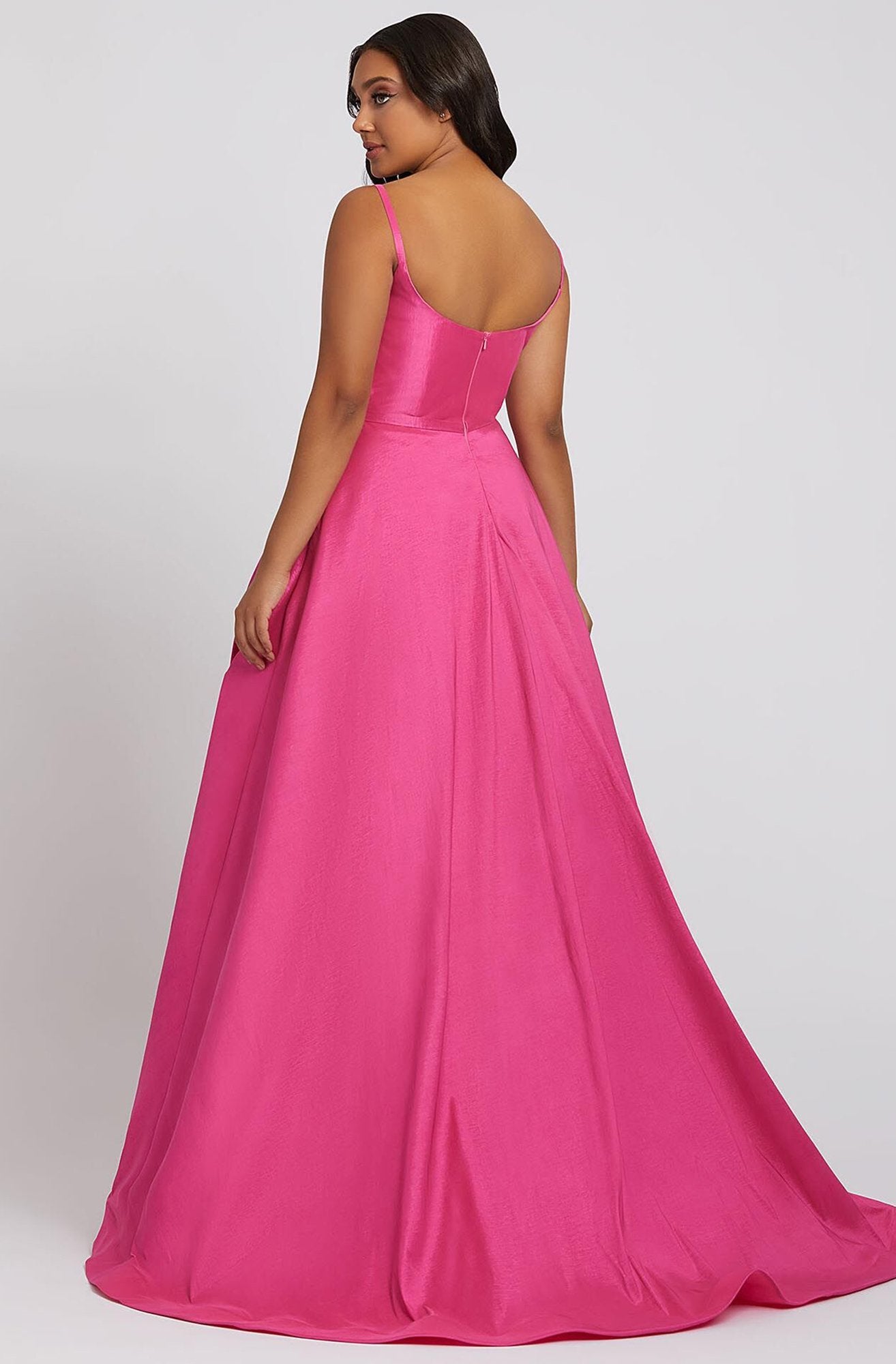 Mac Duggal Fabulouss - 67219F Scoop Neck A-line Gown With Train In Pink