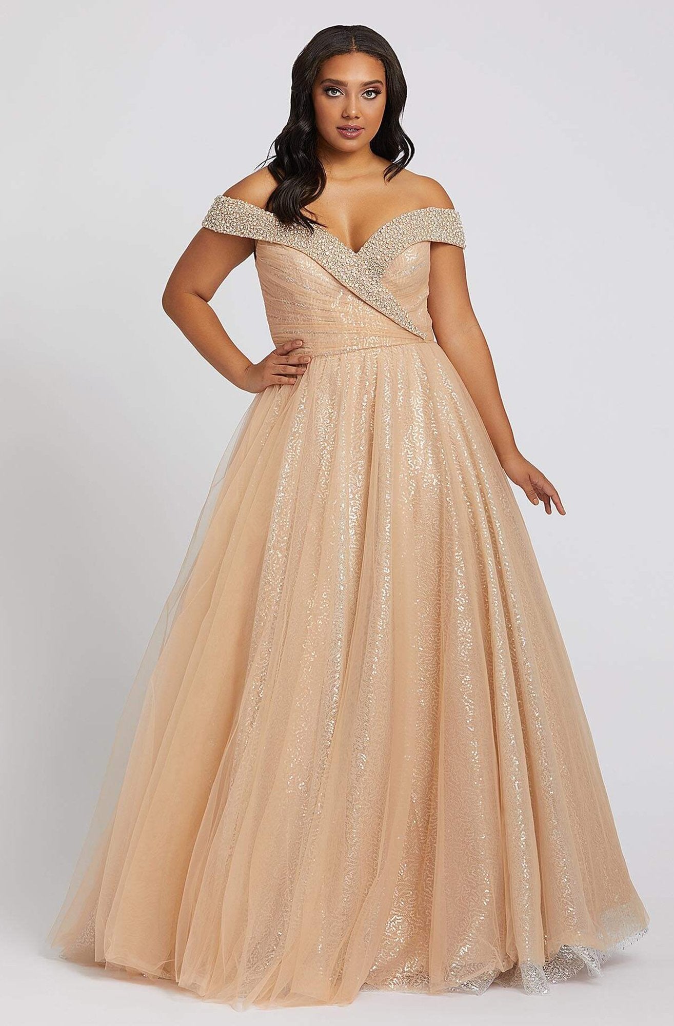 Mac Duggal Fabulouss - 67234F Off-Shoulder Sweetheart Ballgown In Neutral