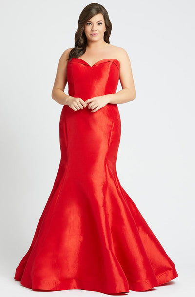 Mac Duggal - 67606F Strapless Foldover Sweetheart Mermaid Dress in Red