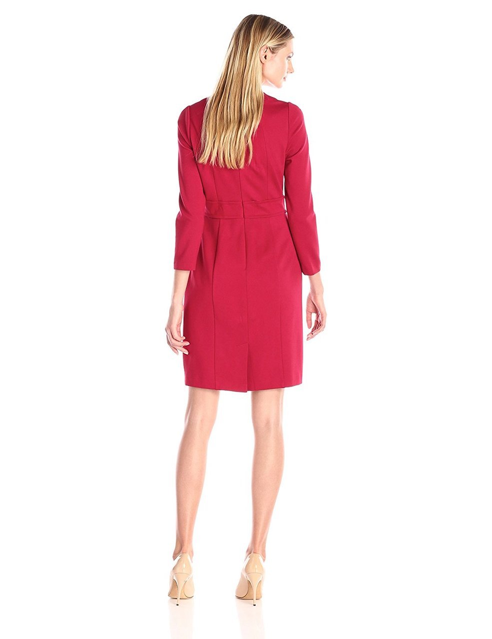 Adrianna Papell - Square Neck Ponte Dress 15246420 in Red