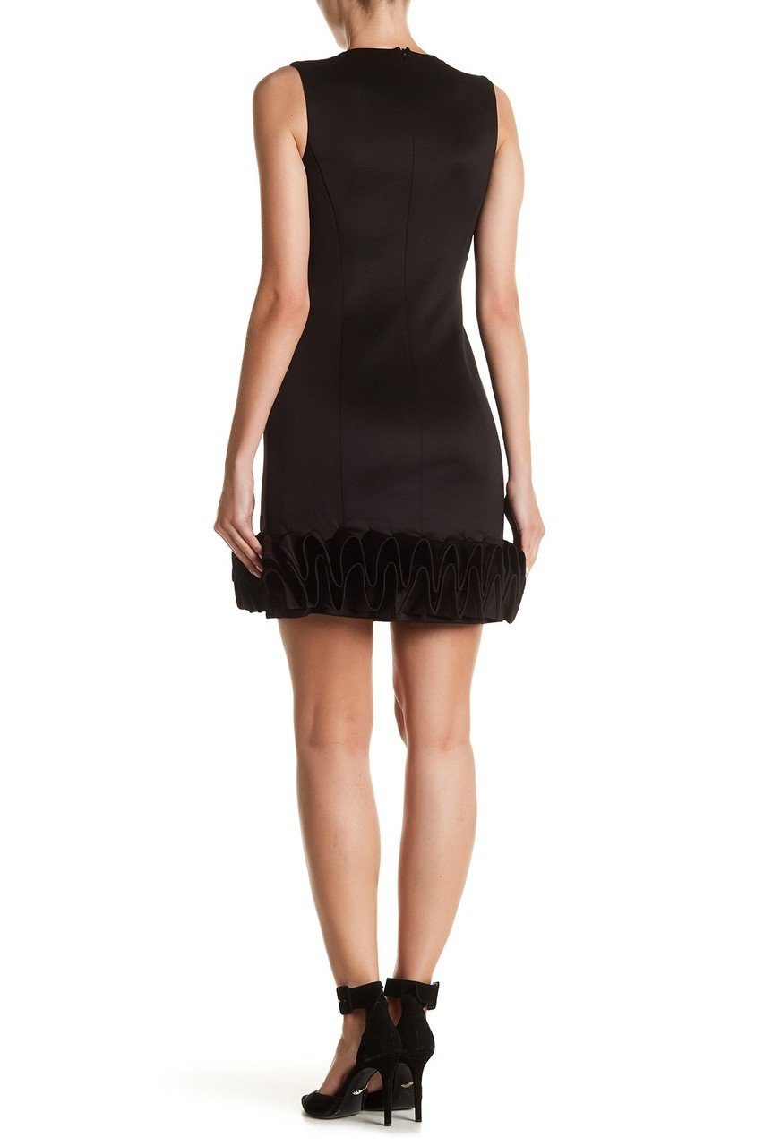 Donna Ricco - DR50182 Sleeveless Ruffle Hem Cocktail Dress in Black