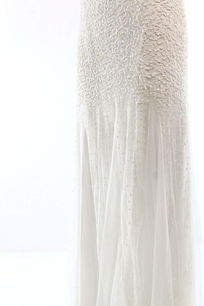 Adrianna Papell - 91888730 Beaded And Sequined Square Trumpet Dress in White