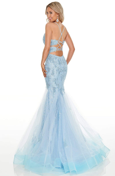 Rachel Allan Prom - 7150 Lace Deep V-Neck Mermaid Dress Prom Dresses