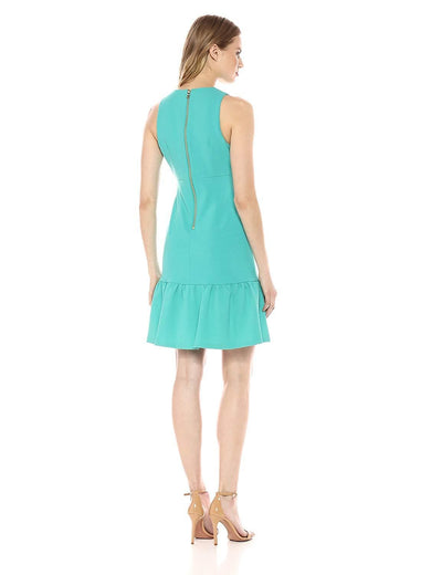 Donna Morgan - D6011M Sleeveless Stretch Crepe A-line Dress In Green
