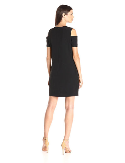 Maggy London - G2561M Jewel Neck Sheath Dress in Black