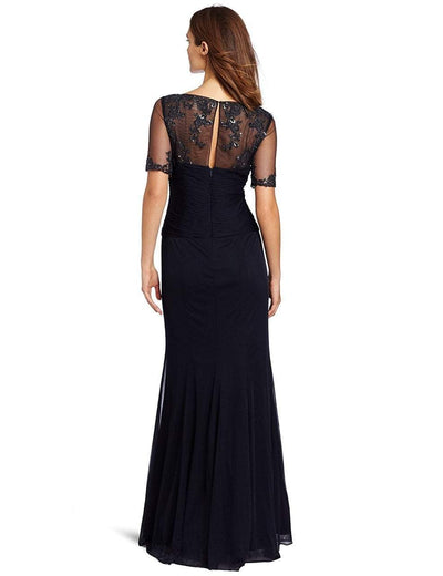 Adrianna Papell - Ruched V-Neck Dress 81870060 in Black