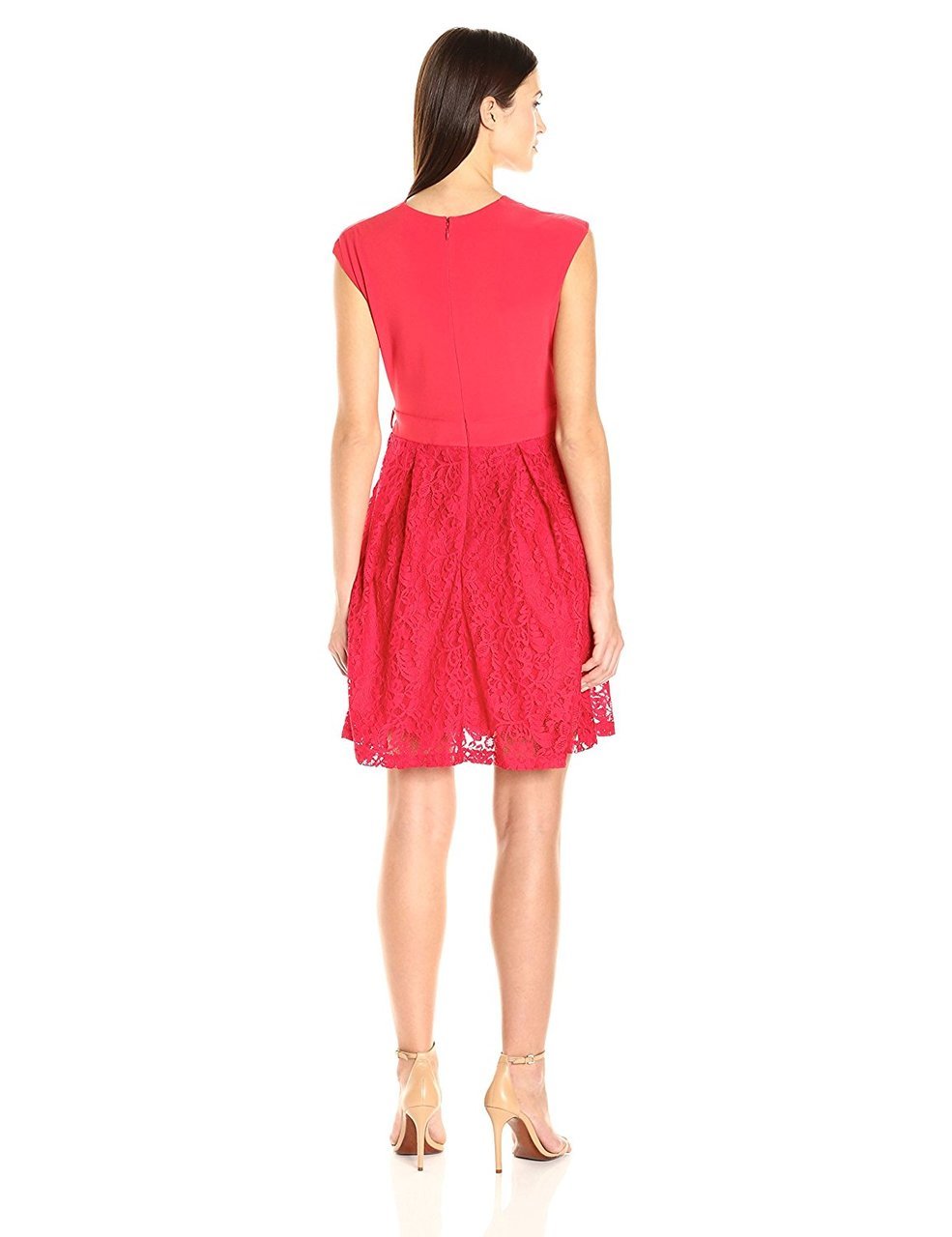 Taylor - Surplice Faux Wrap Dress 8700M in Red