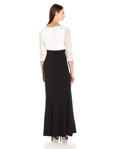 Alex Evenings - 1121571 Lace Embellished Black and White Dress in Black and White