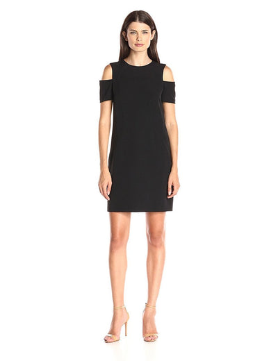 Maggy London - G2561M Jewel Neck Sheath Dress in Black