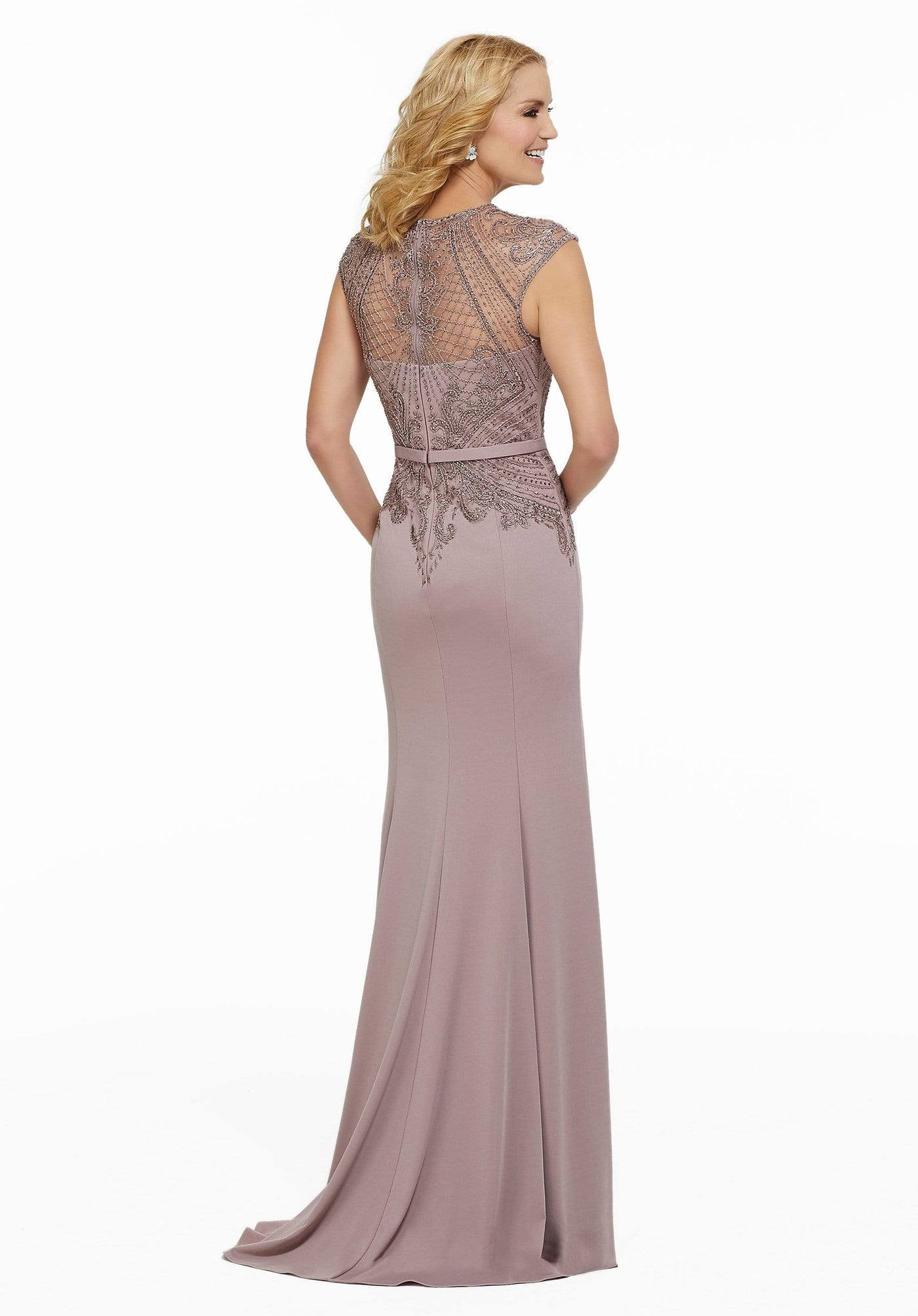 MGNY By Mori Lee - 72003 Beaded Embroidered Crepe Gown Evening Dresses