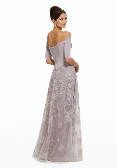 MGNY By Mori Lee - 72025SC Off-Shoulder Embroidered A-line Gown