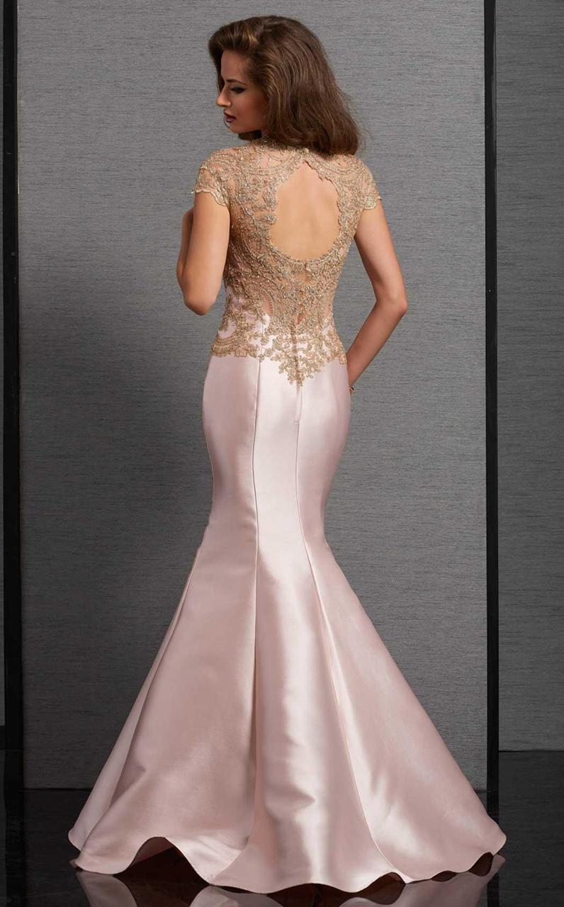 Clarisse - 6303 Embellished Sweetheart Mermaid Gown in Pink