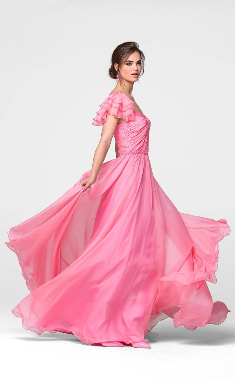 Tarik Ediz - Sweetheart Neck A-Line Gown 50016 in Pink