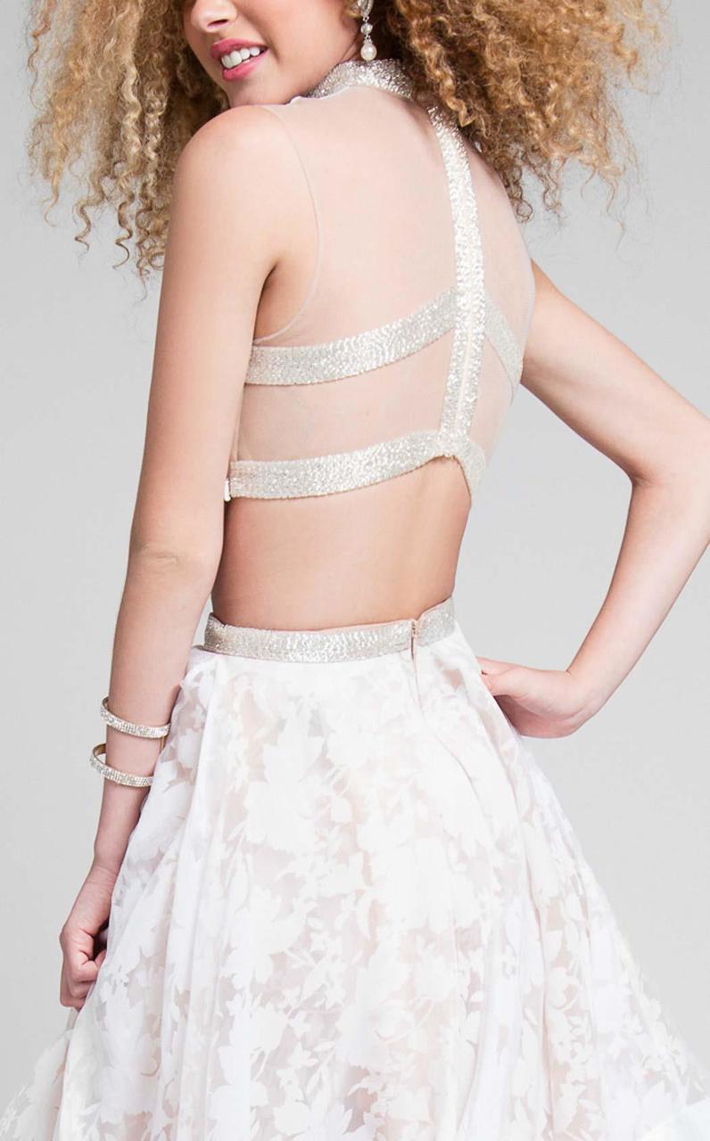Terani Couture - 1711P2713SC Two-Piece Lace Applique Gown
