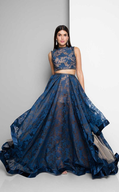 Terani Couture - 1711P2713SC Two-Piece Lace Applique Gown