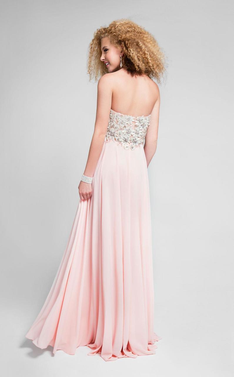 Terani Couture - Stunning Beaded Sweetheart Polyester A-line Dress 1712P2452 In Pink