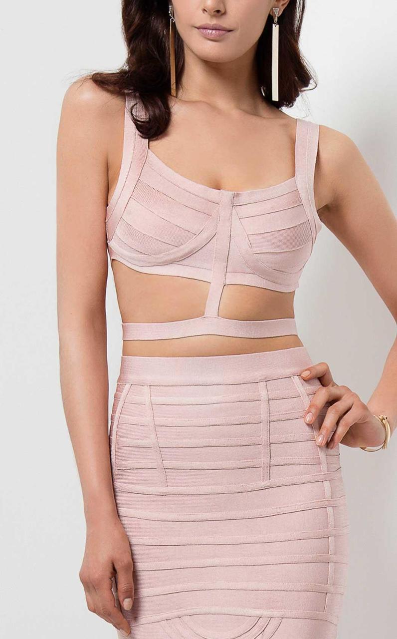 Terani Couture - Two-Piece Cutout Cocktail Dress 1711C3044 In Pink