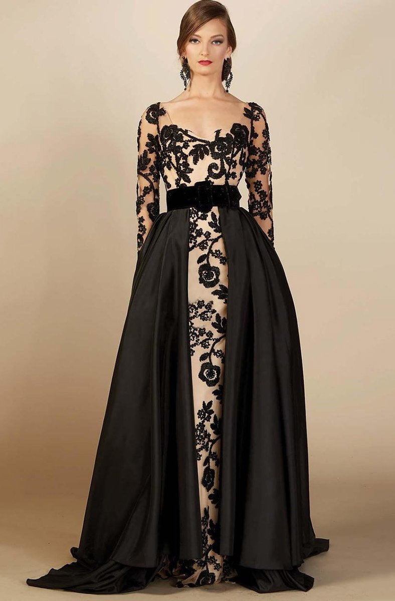 MNM Couture - Laced Sweetheart Ballgown M0019 in Black