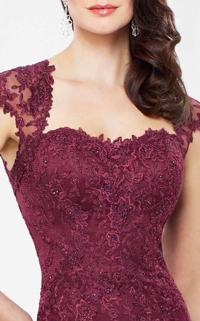 Montage by Mon Cheri - 217934 Lace Queen Anne Dress in Red