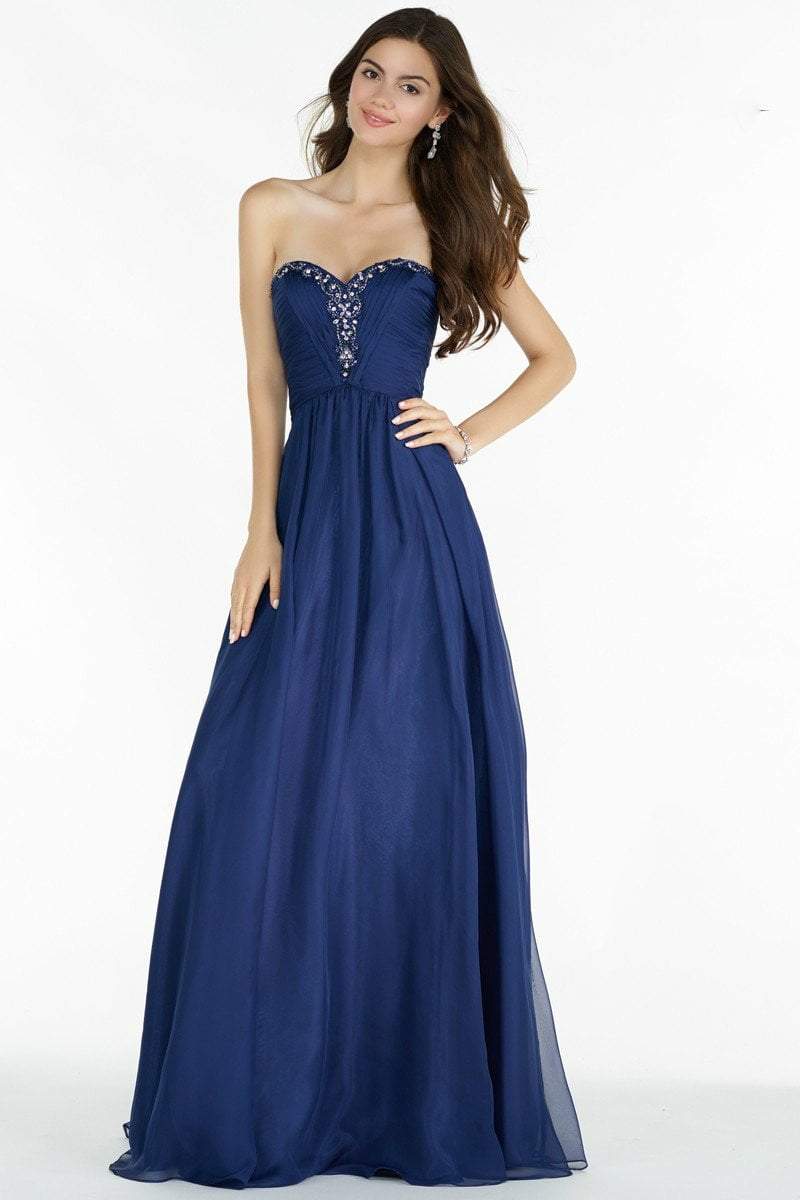 Alyce Paris Prom Collection - Long Chiffon Prom Dress with Ruched Bodice 8022