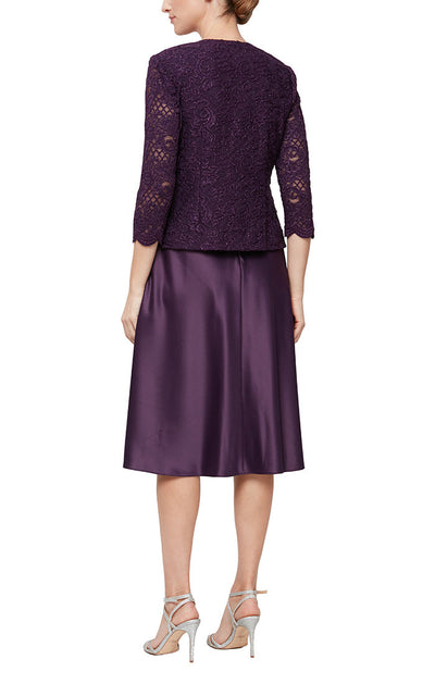 Alex Evenings 82122521 - Two Piece A-Line Formal Dress In Purple