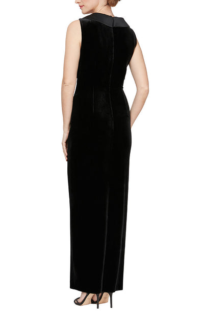 Alex Evenings 81918691 - Collar Sleeveless Evening Dress In Black