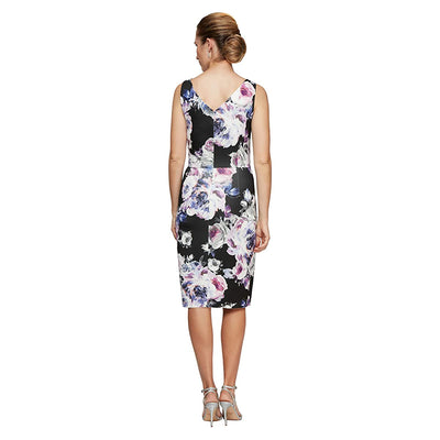 Alex Evenings 8160213 - Sleeveless V-Neck Formal Dress In Black Multi