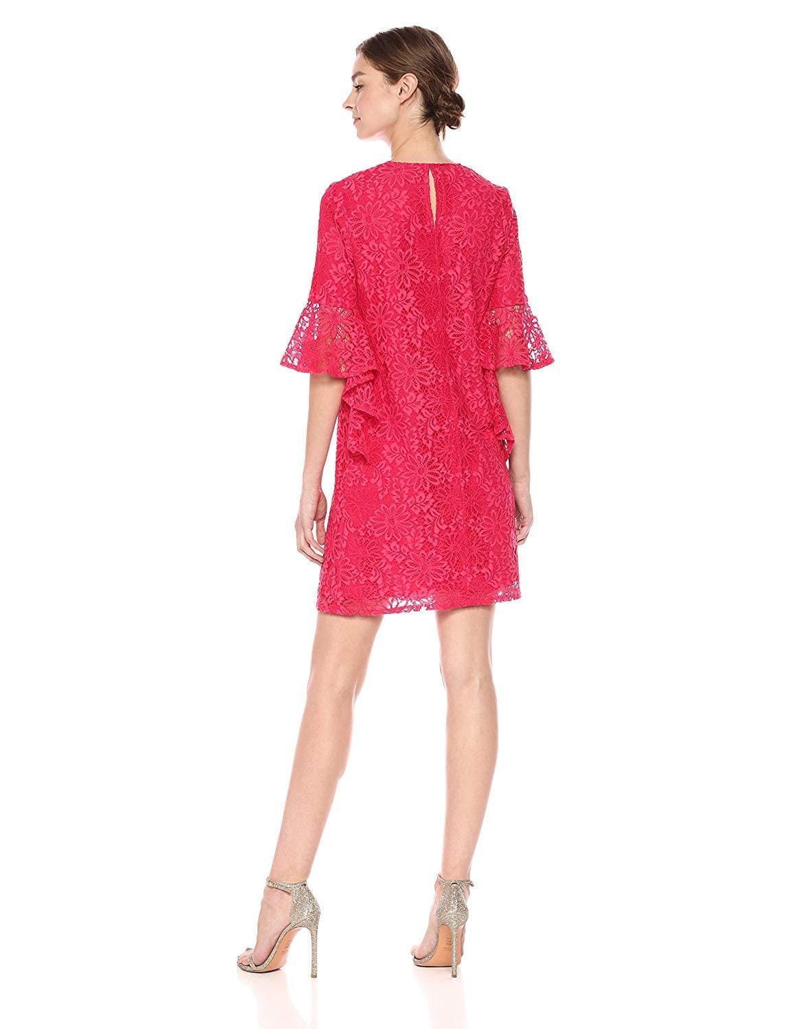 Nanette Nanette Lepore - ND8S10S99 Bell Sleeve Lace Shift Dress In Red