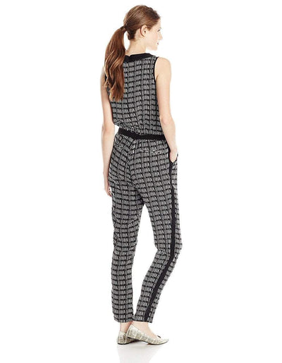 Adrianna Papell - Crossover Graphic Jumpsuit 16PD10320 in Black and White