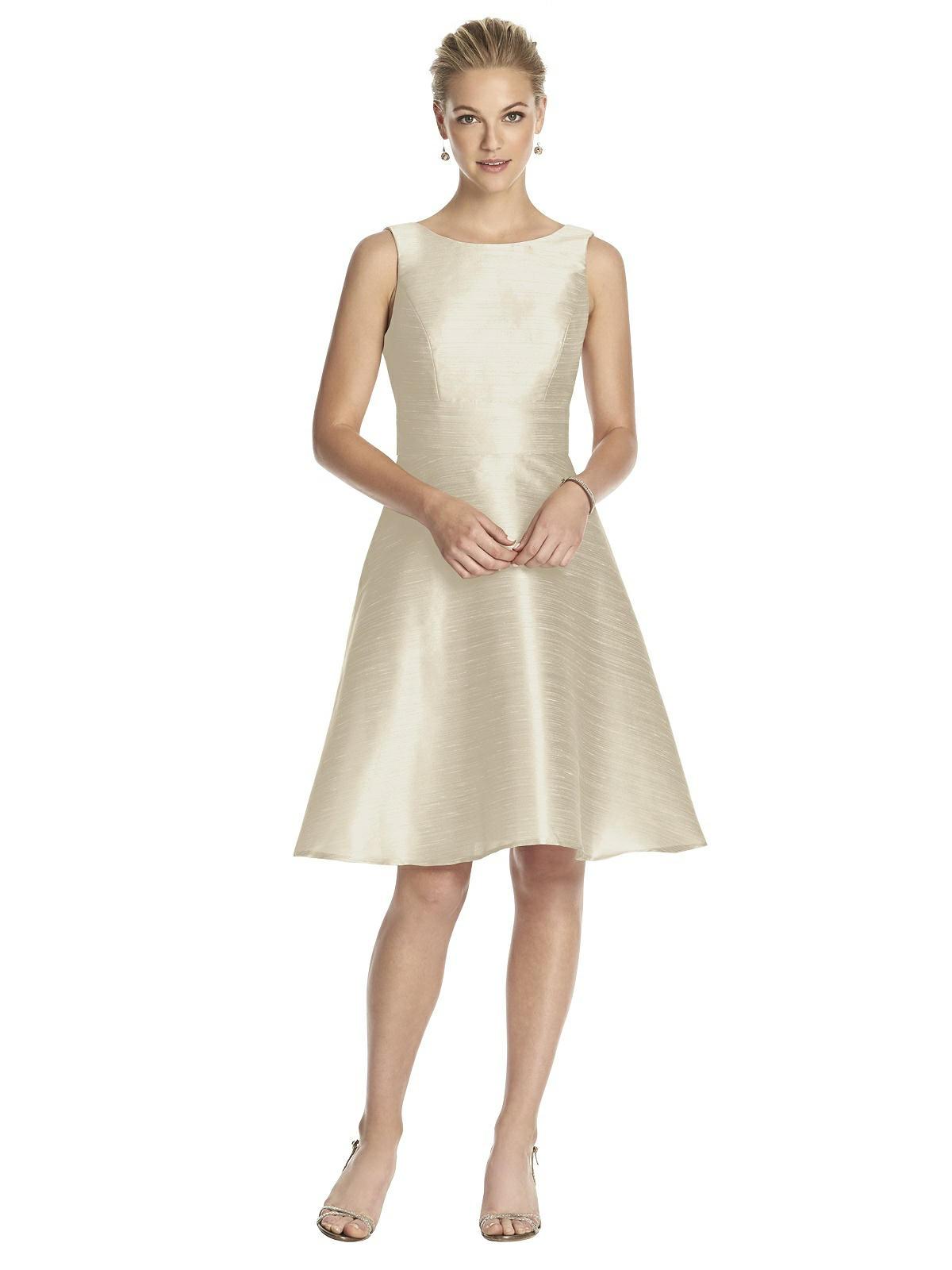 Alfred Sung - D681 Bridesmaid Dress in Champagne In Neutral
