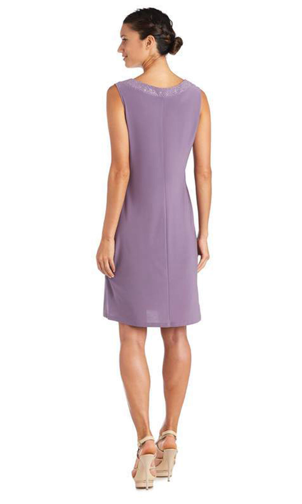 r&m richards sleeveless metallic dress and jacket Plus Size Short Metallic Jacket Dress Jacket Dress R&M Richards 1180W The Dress Outlet
