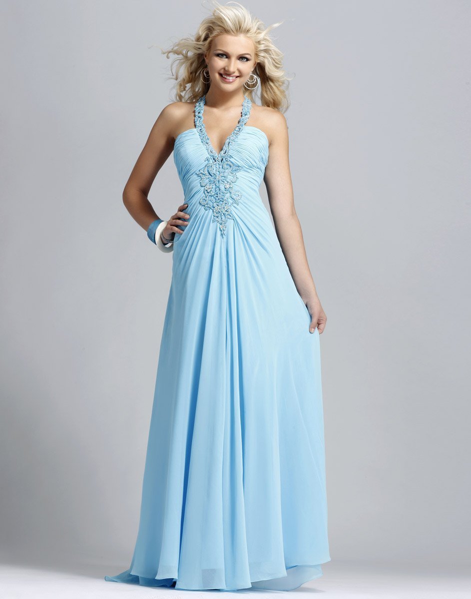 Blush by Alexia Designs - 9078 Beaded Halter Long Dress Special Occasion Dress