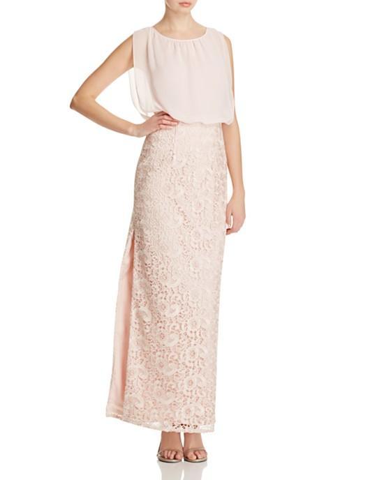 Aidan Mattox - Sleeveless Lace Long Dress 251704760 in Pink