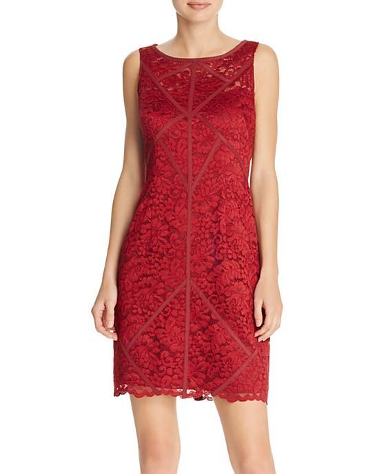Aidan Mattox - Lace Cocktail Dress 54473080 in Red