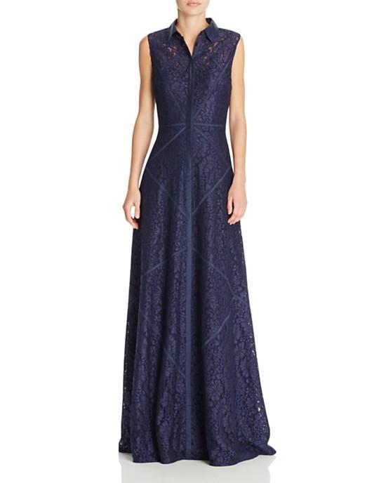 Aidan Mattox - Lace Long Dress 54473060 in Blue