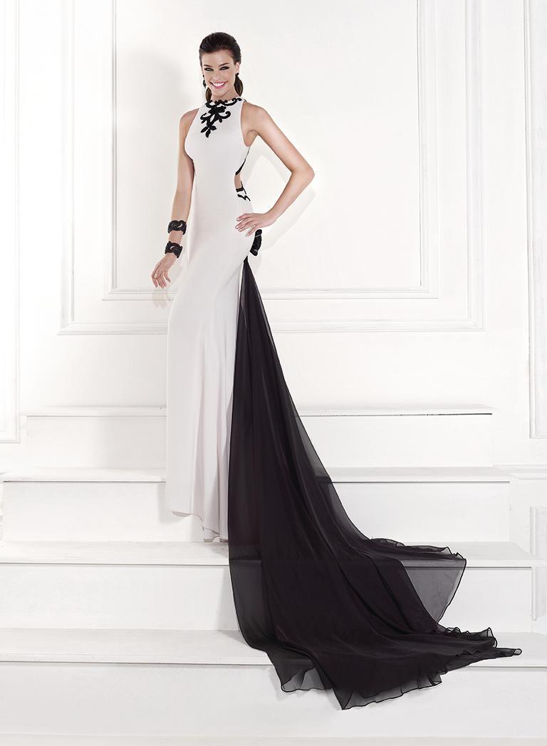 Tarik Ediz - Halter Neck Embellished Gown 92566 Special Occasion Dress