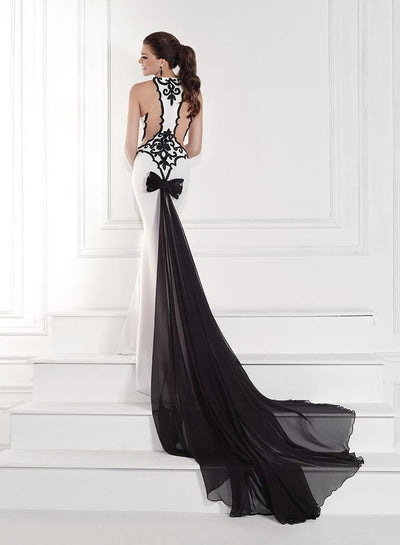 Tarik Ediz - Halter Neck Embellished Gown 92566 Special Occasion Dress