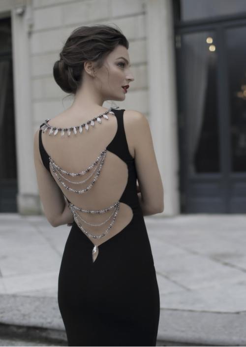 Tarik Ediz - Sleeveless Long Gown 92805 in Black