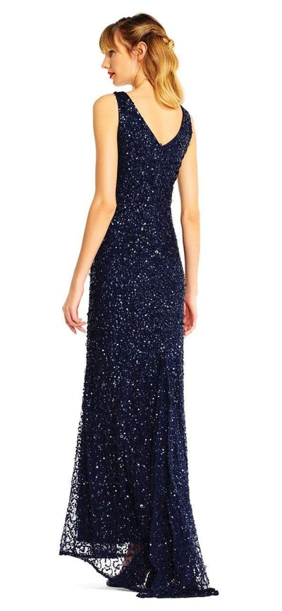 Adrianna Papell - AP1E201867 Sequin Embellished Evening Gown in Blue