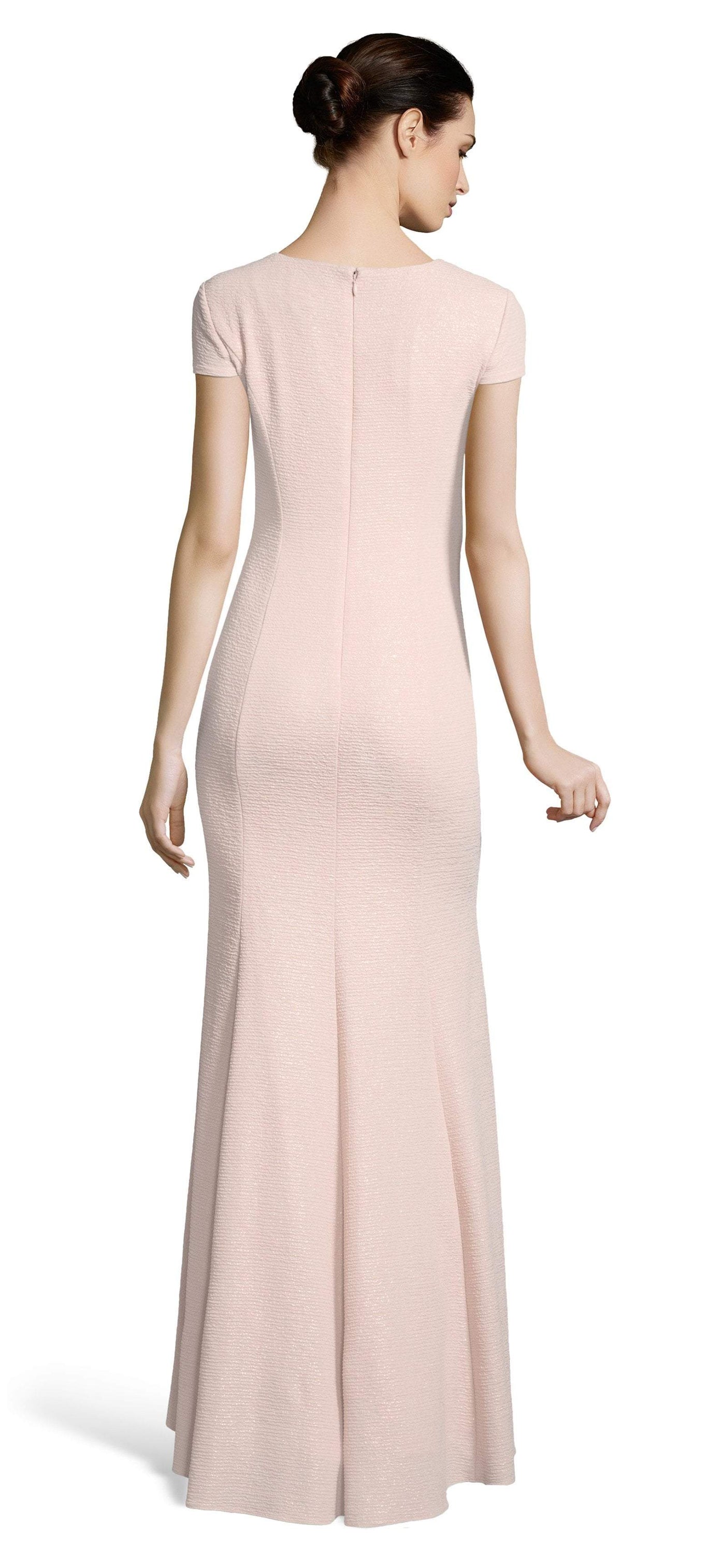 Adrianna Papell - AP1E203510 Crossed Front Keyhole Trumpet Dress In Pink