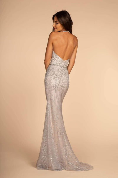 Elizabeth K - GL2642 Embellished Halter Sheath Gown Special Occasion Dress