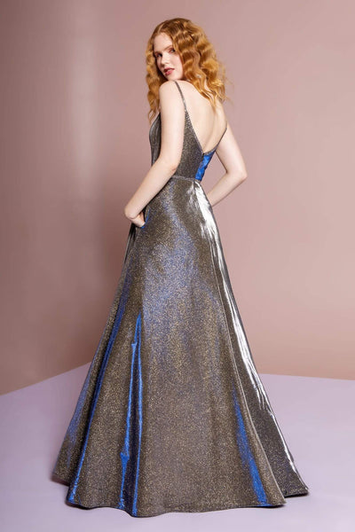 Elizabeth K - GL2673 Glitter Crepe Scoop A-line Dress Prom Dresses